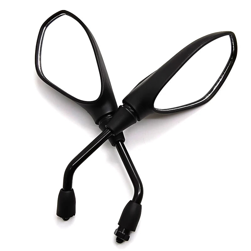 Universal Motorcycle  Mirrors - Black 10mm Pair Honda Suzuki Yamaha BMW Kawasaki