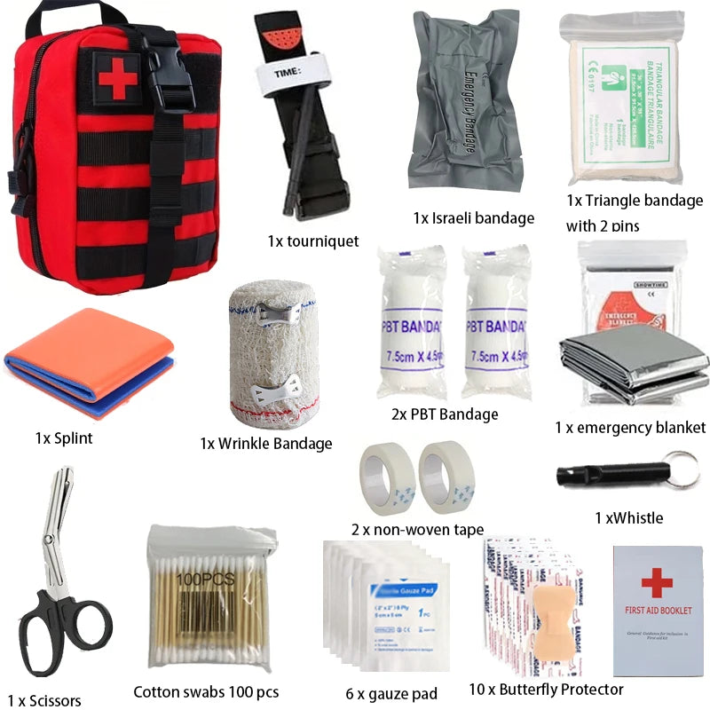 50pc IFAK Trauma Survival First Aid Kit, Hiking, Camping, Home, Israeli Bandage