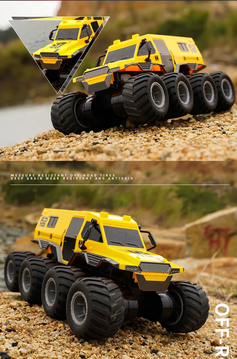 8X8 RC Car 8WD Amphibious Off-Road Stunt Truck 2.4G Waterproof Racing Crawler