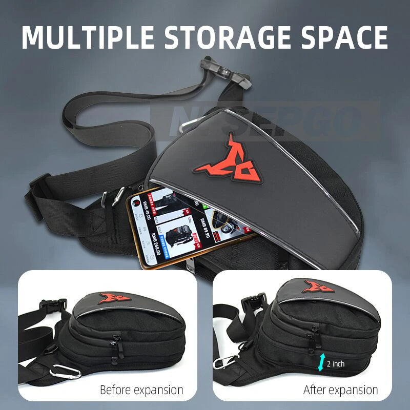 Waterproof Motorcycle Drop Waist Leg Bag Thigh Belt Pack for Riding Touring