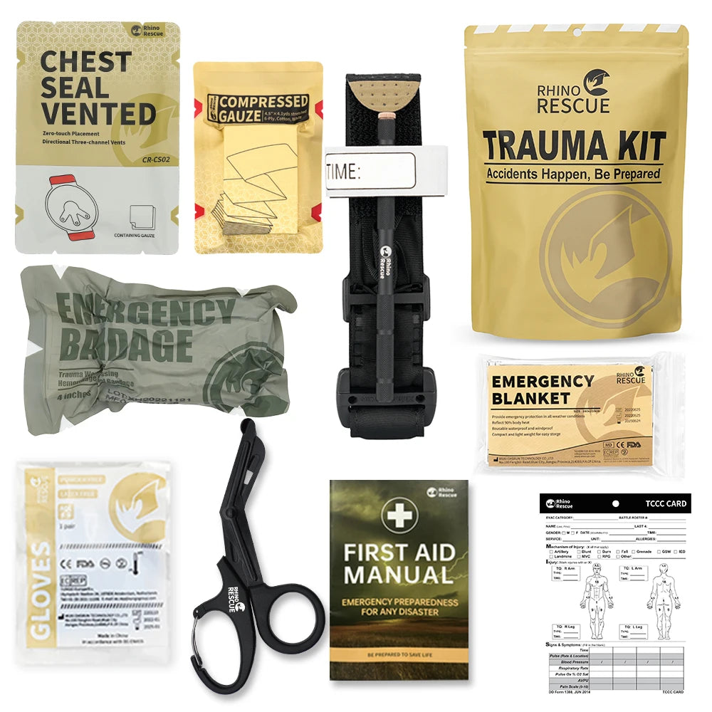 IFAK Refill Kit | RHINO RESCUE Trauma First Aid Supplies | Tactical Emergency