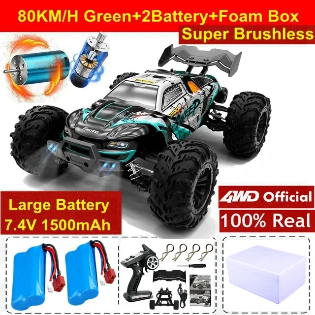 4WD RC Car 1:16 Off-Road  35KMH Brushed / 70KMH Brushless High-Speed truck 4x4
