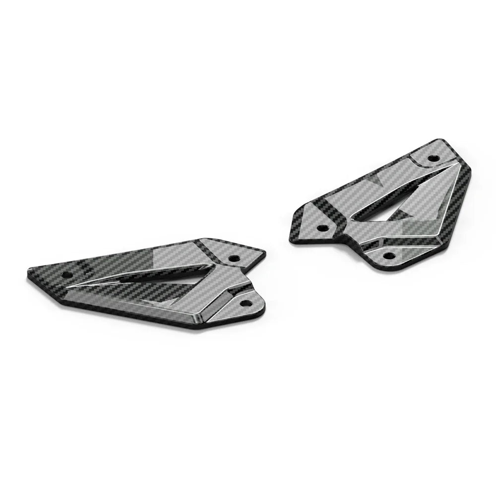 Carbon Look Heel Guard Plates For Kawasaki Z900 SE 2017-2024 Foot Pedal Covers