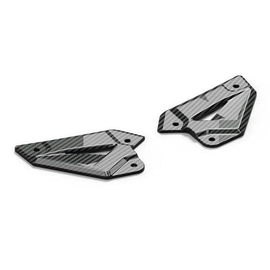 Carbon Look Heel Guard Plates For Kawasaki Z900 SE 2017-2024 Foot Pedal Covers