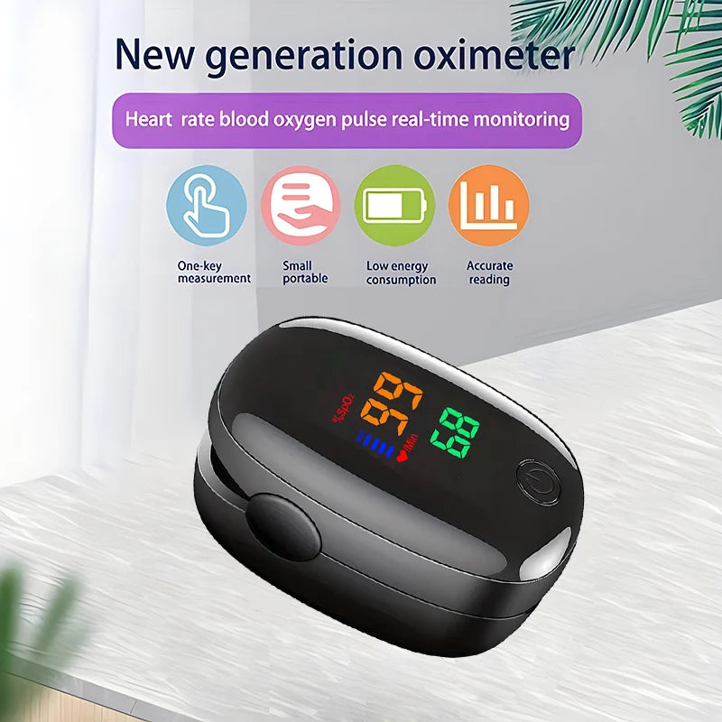Finger Clip Pulse Oximeter | OLED Screen Blood Oxygen & Heart Rate Monitor