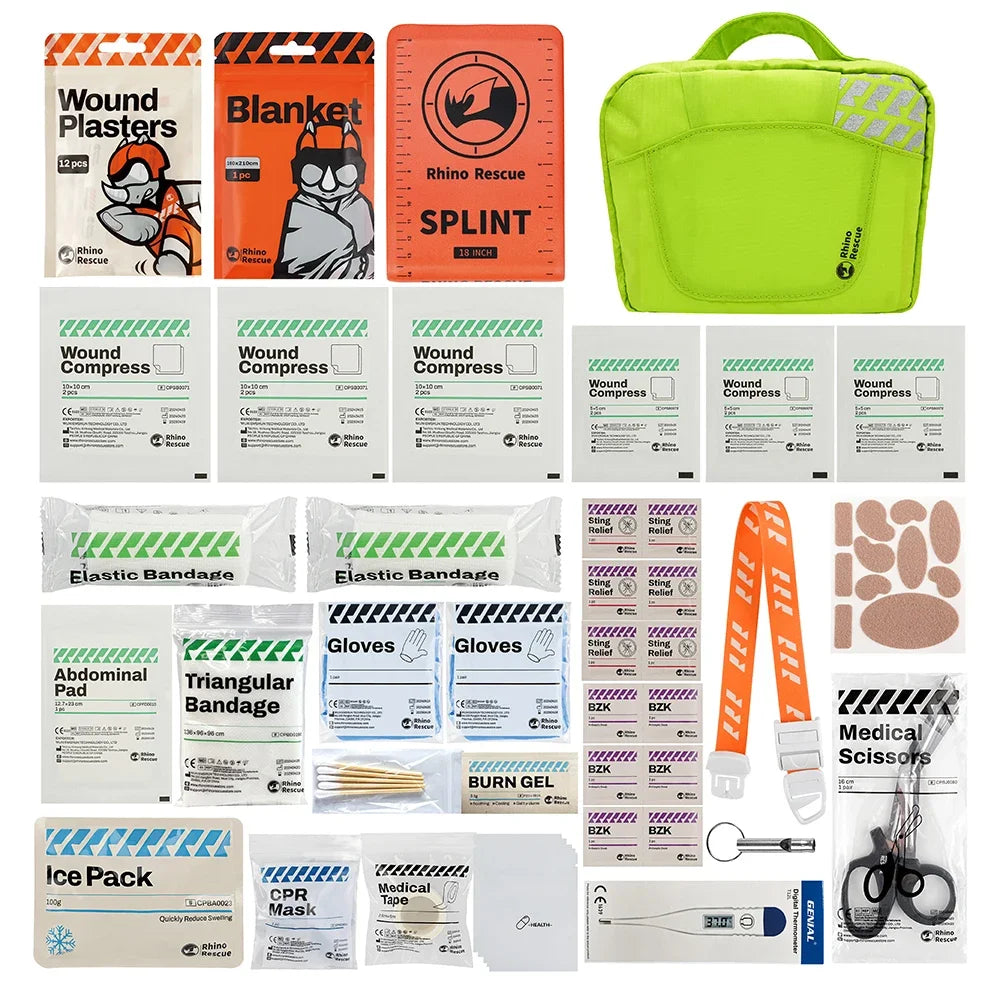 RHINO RESCUE Outdoor Camping First Aid Kit | Travel & Emergency Survival Gear