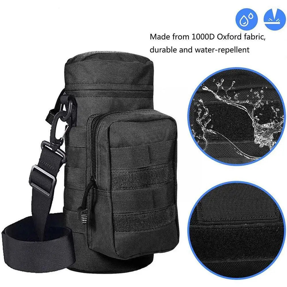 Molle Water Bottle Holder Bag Hydration Carrier Pouch with Strap 32oz Nylon