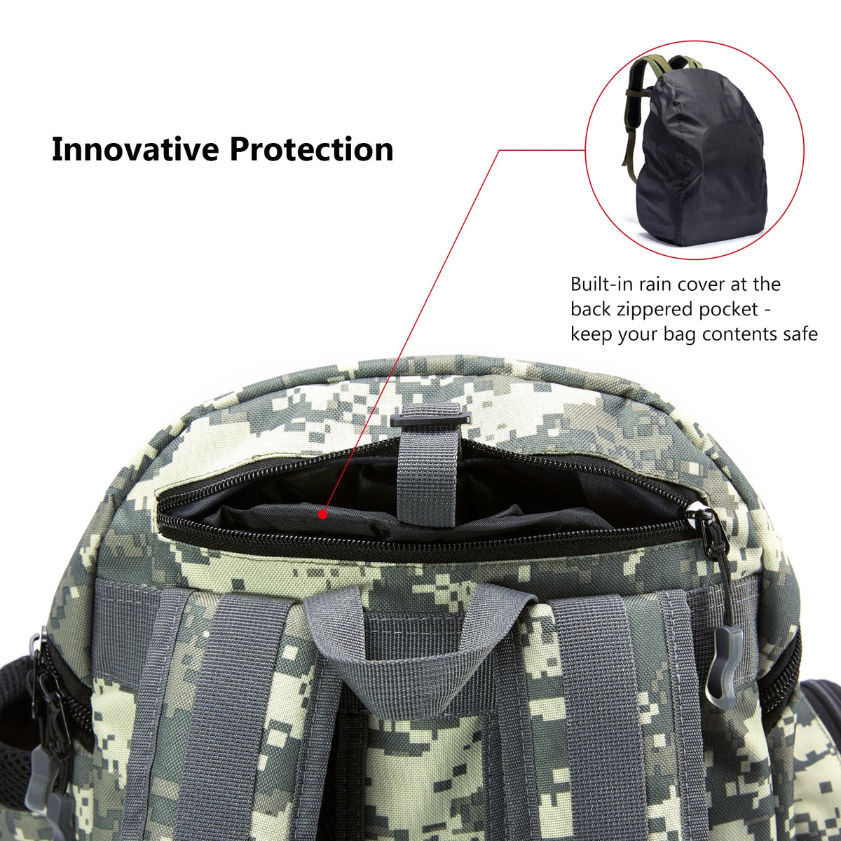 Bassdash Fishing Tackle Backpack - Lightweight Tactical Gear Bag 600D Polyester