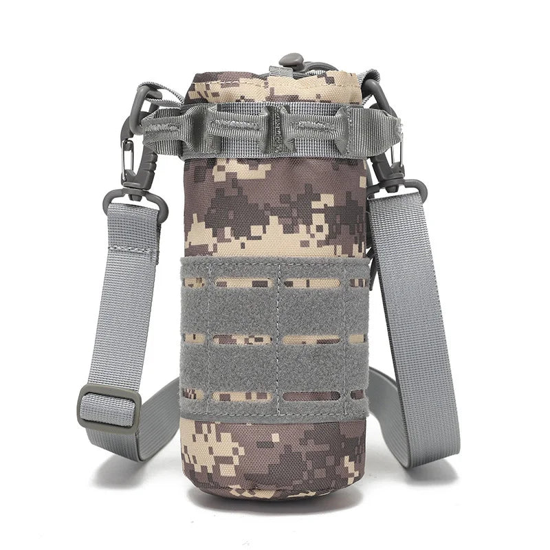 Tactical Molle Water Bottle Pouch Hydration Carrier Bag with Strap Nylon