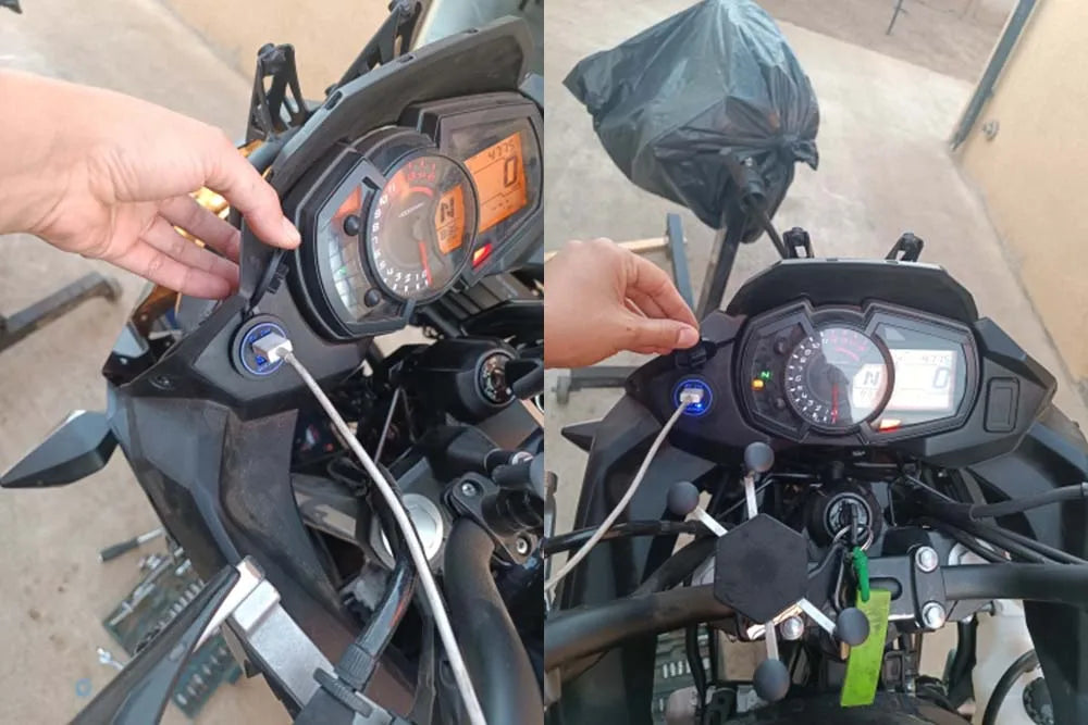 USB Charger with Relay for Kawasaki Versys 650 1000 X300 Ninja 400 650 2023