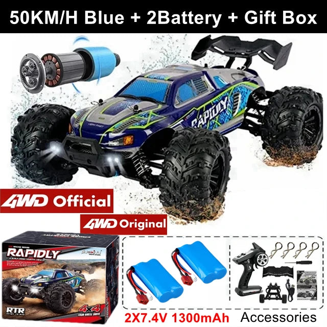 4WD RC Car 1:16 Off-Road  35KMH Brushed / 70KMH Brushless High-Speed truck 4x4