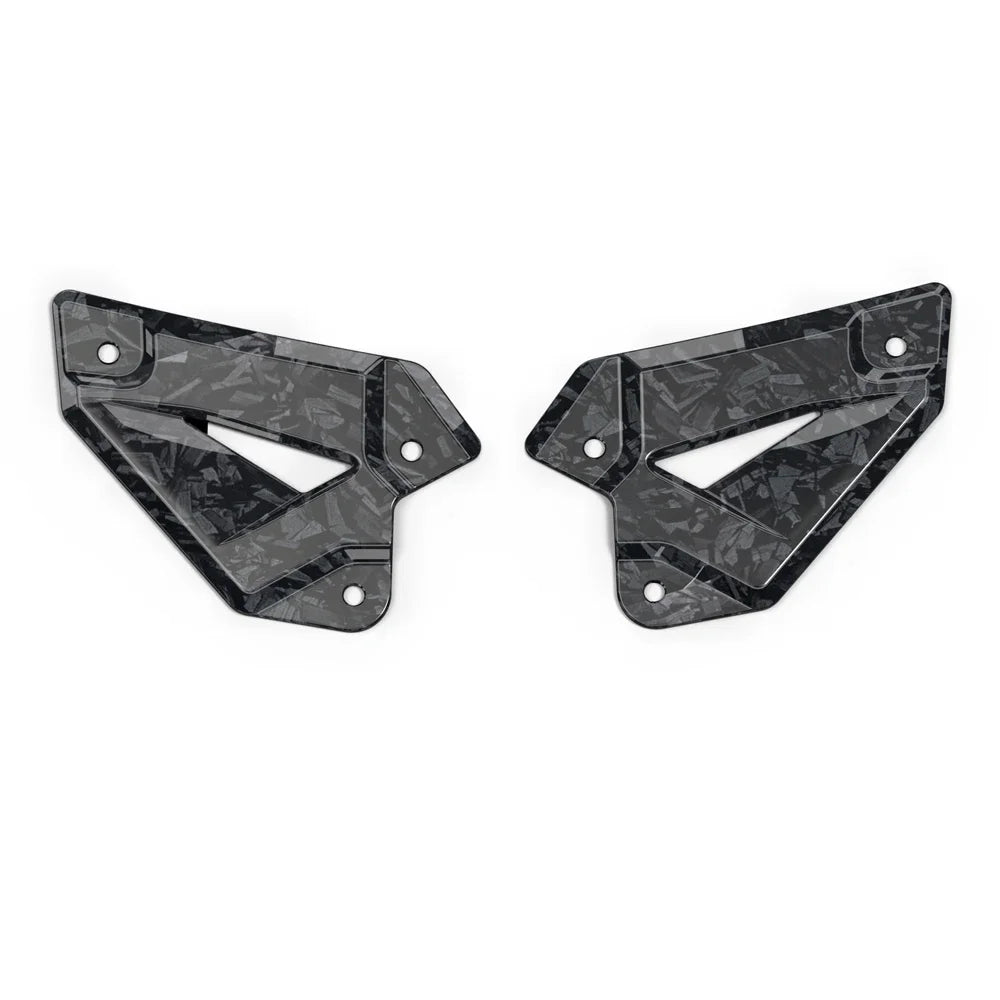 Carbon Look Heel Guard Plates For Kawasaki Z900 SE 2017-2024 Foot Pedal Covers