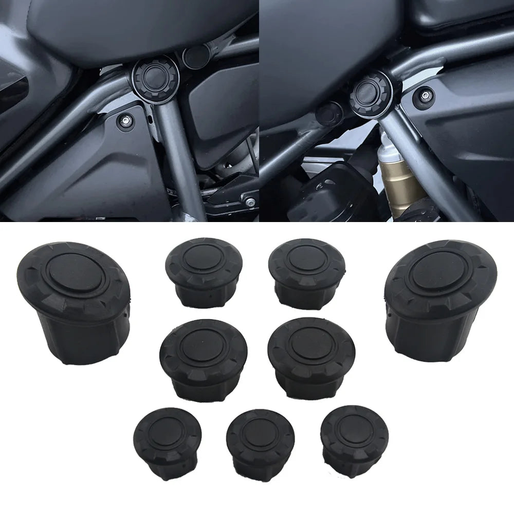 9pc Frame Hole Caps Set for BMW R1200GS R1250GS LC Adventure 2013-2022