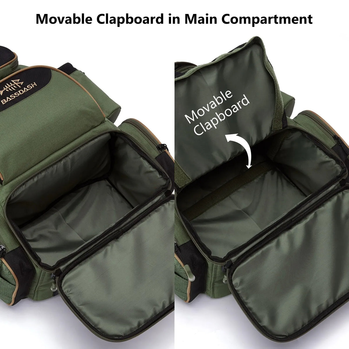 Bassdash Fishing Tackle Backpack - Lightweight Tactical Gear Bag 600D Polyester
