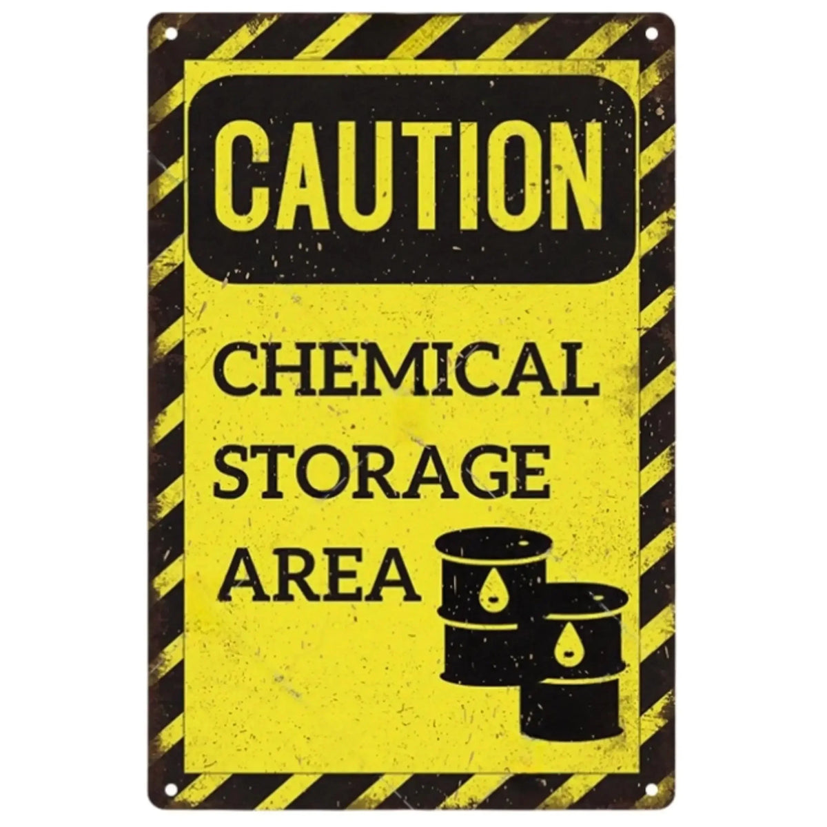 Vintage Caution Notice Zone Keep out Metal Sign, Danger, Mancave, Garage, Gift