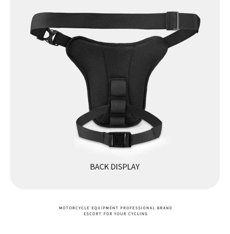 Waterproof Motorcycle Drop Leg Bag with LED Light - Moto Pack for Outdoor Sports