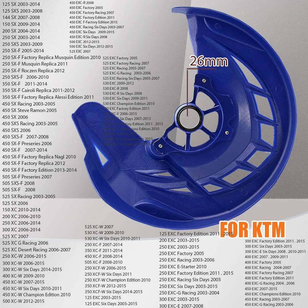 22mm 26mm KTM Disc Guard Cover EXC EXC-F 125 150 250 300 350 450 500 2016-2023
