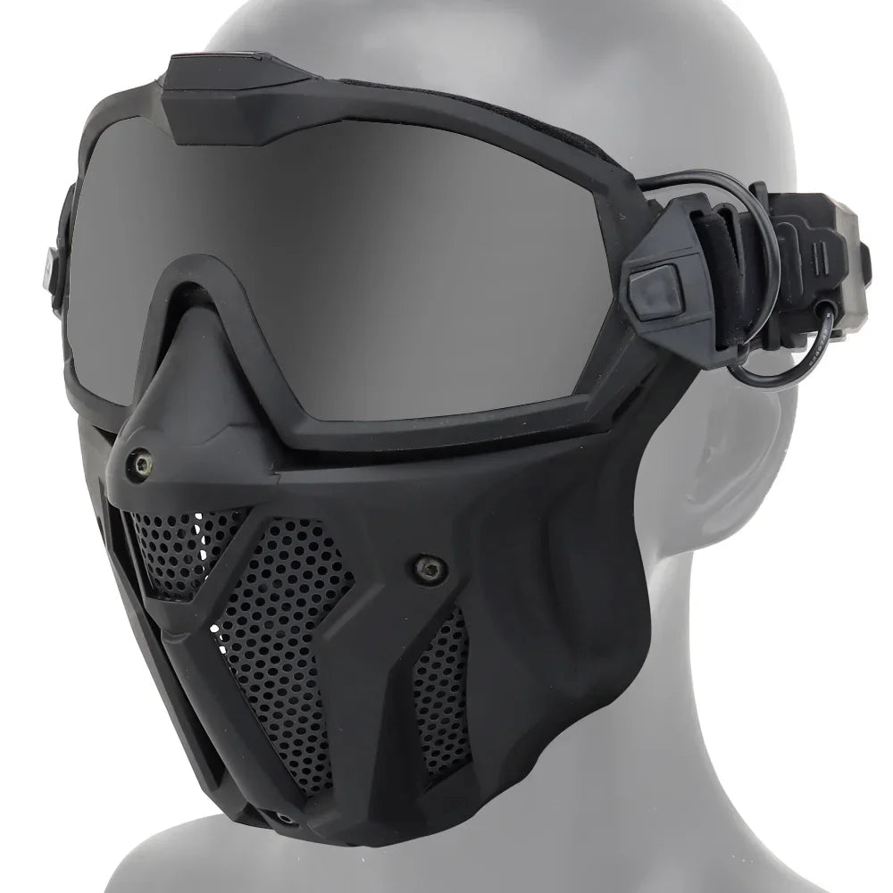 Airsoft Paintball Full Face Mask Protection Anti-Fog with Fan built-in, Cosplay