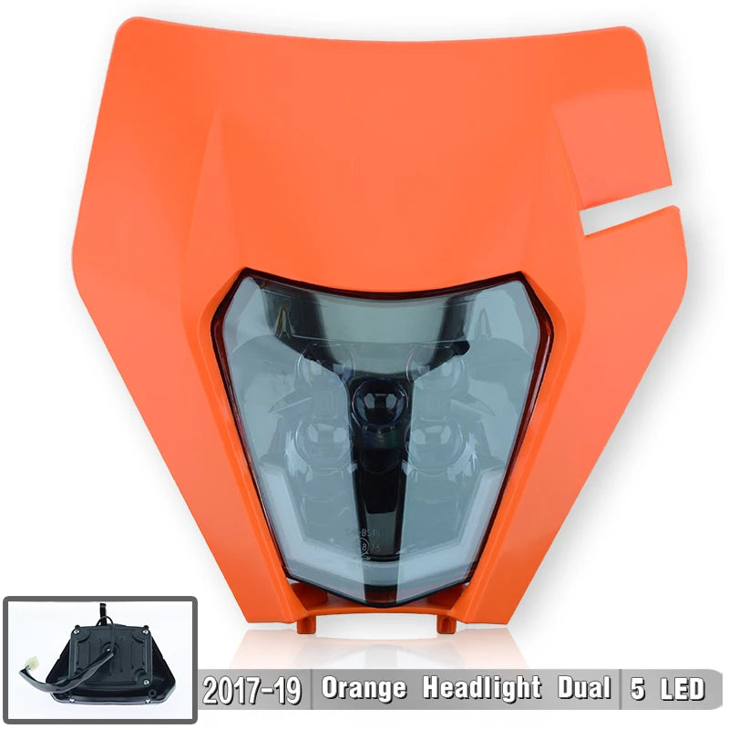 LED Headlight Plate for KTM EXC XC SX 125/250/300/450 Supermoto Enduro Bikes