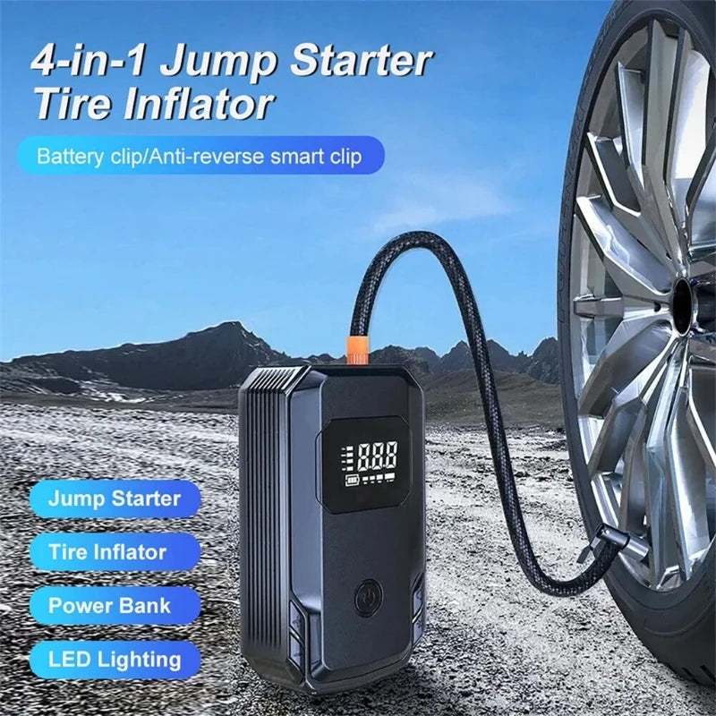 1200A Wireless Car battery booster starter Tyre Inflator