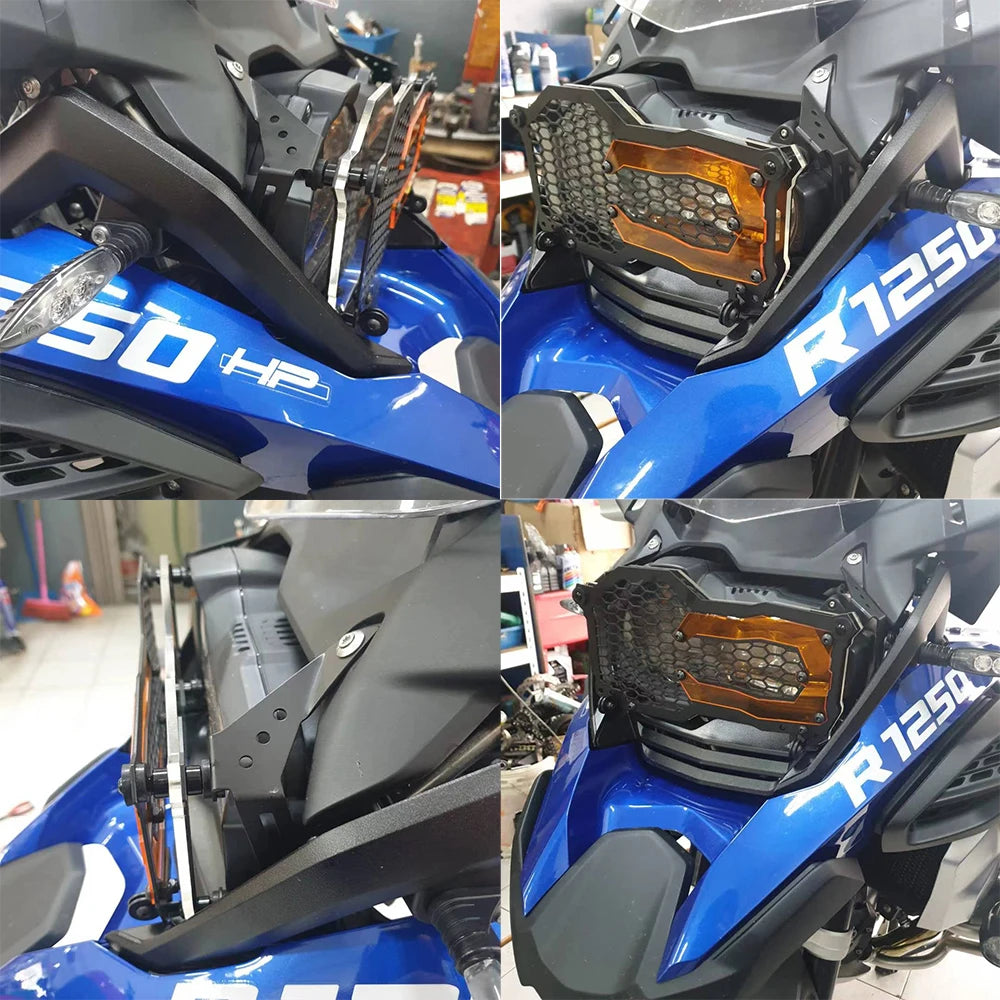 Flipable Headlight Protector Guard for BMW R1250GS/R1200GS 2013-2023, 40 Years