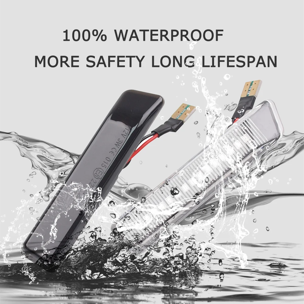 Dynamic LED Fender Turn Signal Light for BMW X5 E53 E36 M3 2000-2005 Side Lamp