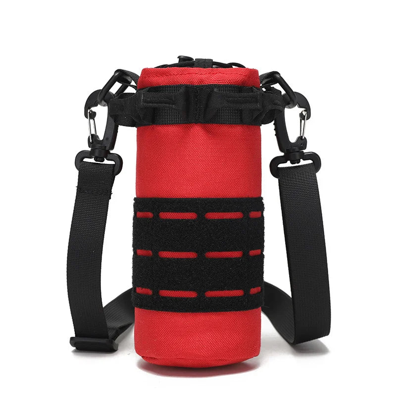 Tactical Molle Water Bottle Pouch Hydration Carrier Bag with Strap Nylon