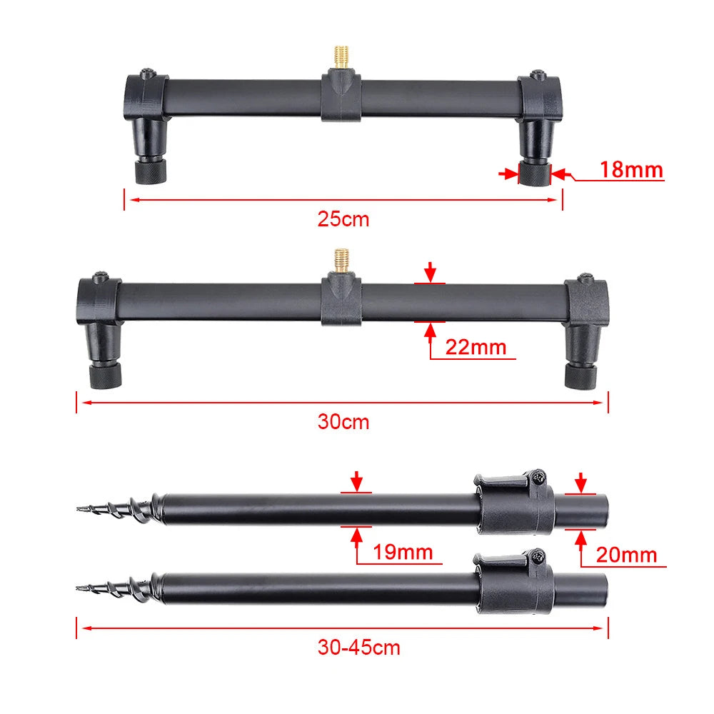 Carp Fishing Tackle Bag Buzz Bar Carryall + Rod Pod & Bank Sticks Set 20x33x10cm