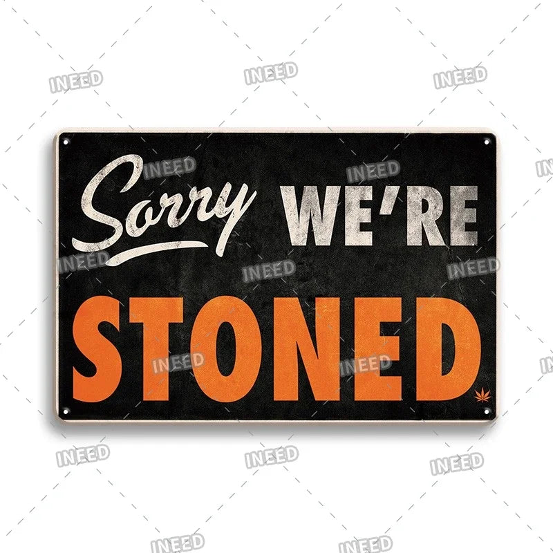 Funny Quote Tin Sign, Garage Wall Plaque, Humorous Metal Sign for Man Cave Decor
