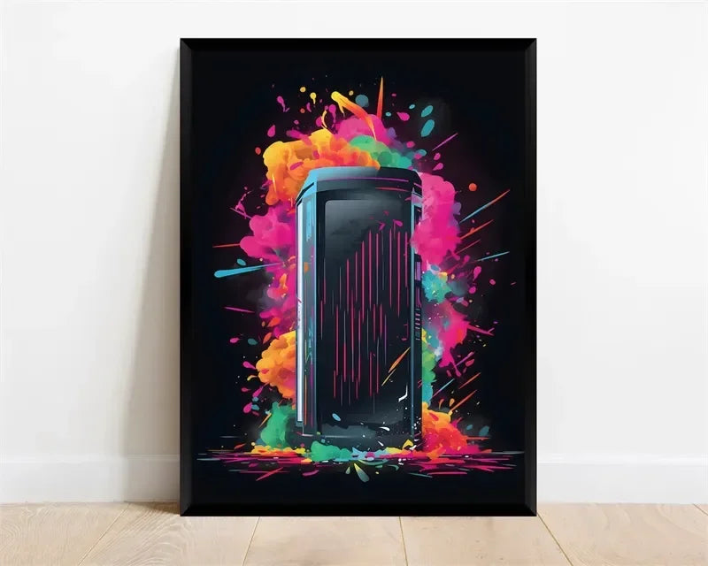 Pop Neon Video Game Character Canvas Wall Art Gamepad Headphones Gaming Room