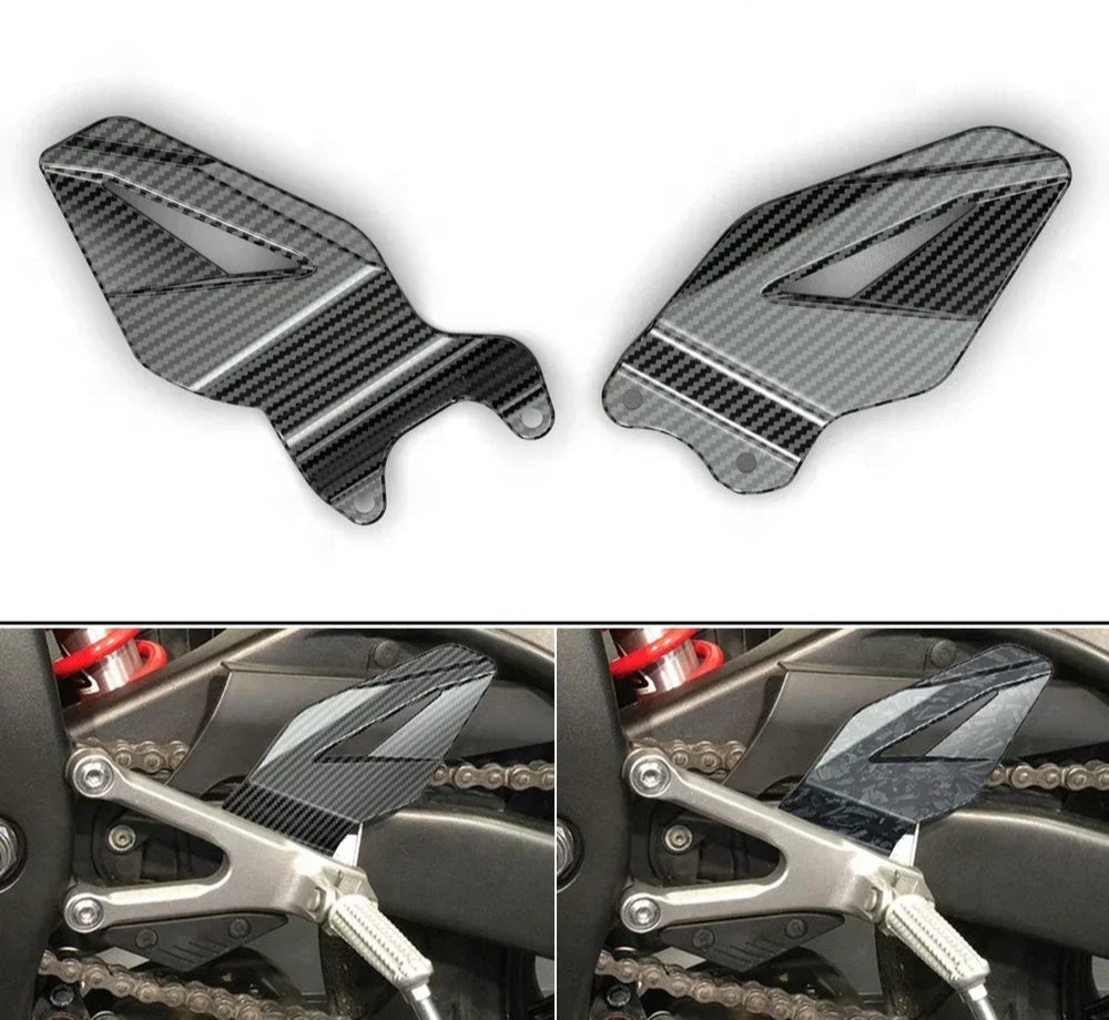 Yamaha R6 2006-2022 Carbon look Foot Pedal Heel Guard Plates Decoration Set