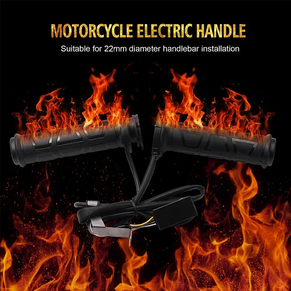 Motorcycle Heated Grips 22mm BMW Universal 12v Comfort adjustable heat levels