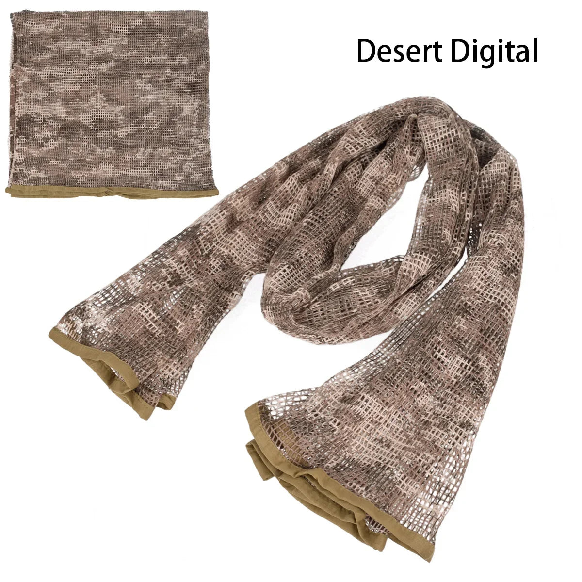 Tactical Cotton Scarf Mesh Neck Keffiyeh Camouflage Face Sniper Veil for Hunting
