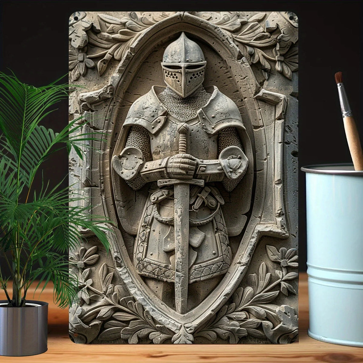 Vintage 3D Effect Medieval Style Metal Plaque, 2D Garage Man Cave 6 Designs