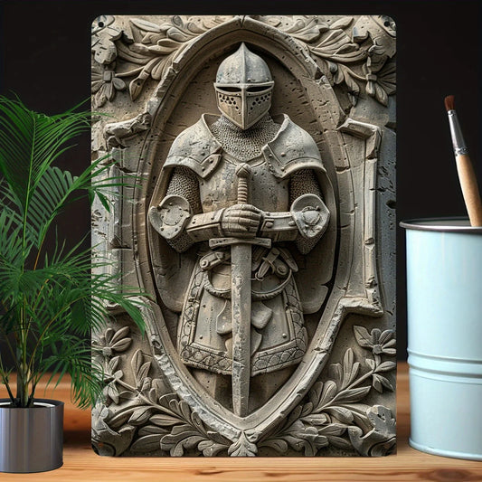 Vintage 3D Effect Medieval Style Metal Plaque, 2D Garage Man Cave 6 Designs