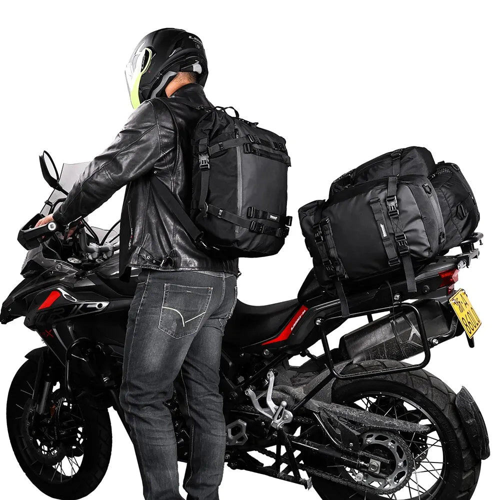 Rhinowalk Motorcycle Saddle Luggage Waterproof Rear Seat Bag 10L 20L 30L