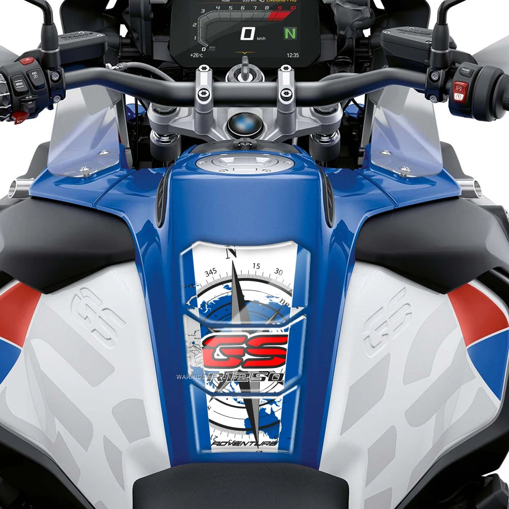 BMW R1250GS Tank Pad 3D Resin Protector Triple Black, Adventure 2019-2022
