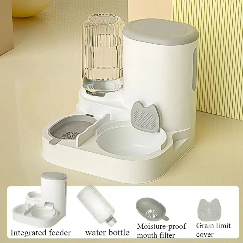 Automatic Cat & Dog Feeder with Water Dispenser | Slow Feeder Bowl for Pets