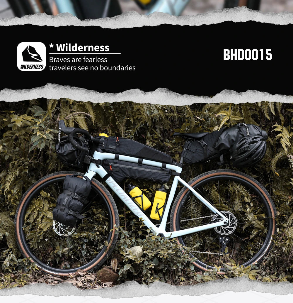 Rhinowalk 2.1L Waterproof Bike Top Tube Bag MTB Gravel Frame Storage Pouch