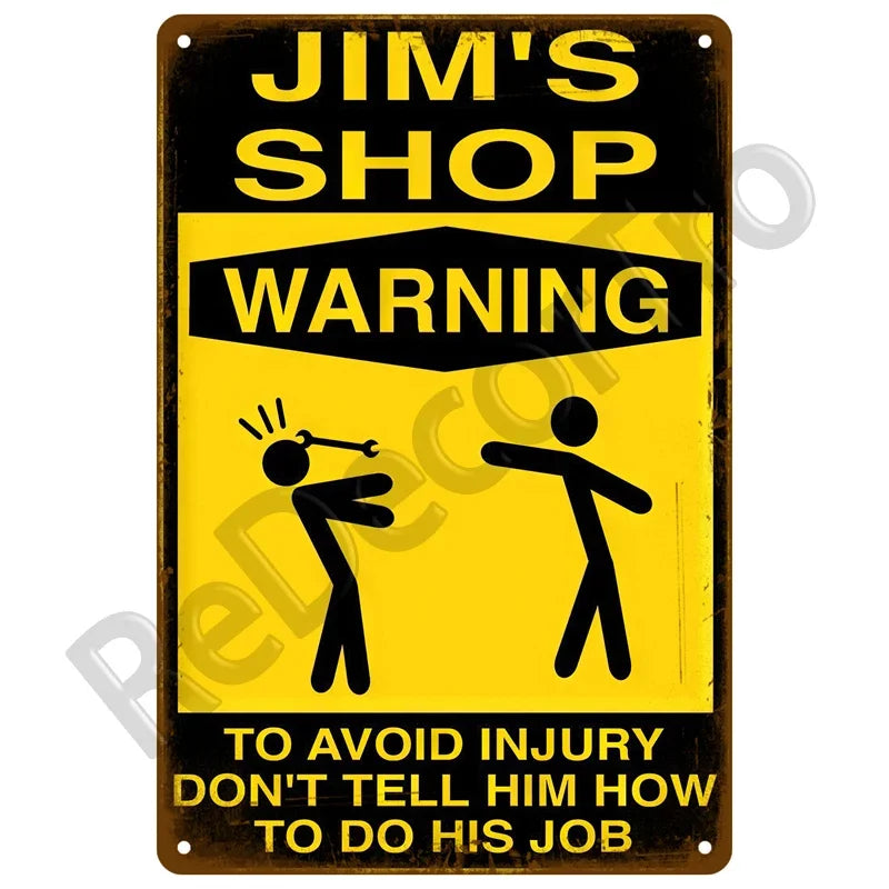 Warning Danger Beware Metal Sign,  Home Wall Decor Bar, Club, Man Cave Gift