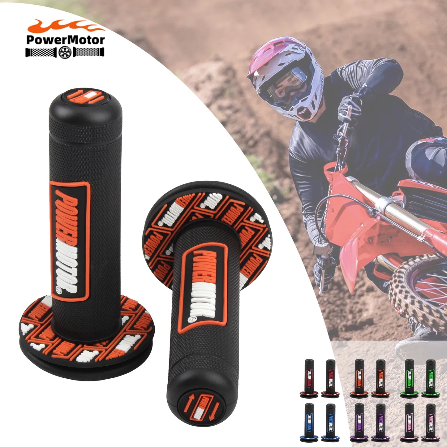 Motorcycle 7/8" 22mm Hand Grips Universal Gel Motocross Dirt Off Road