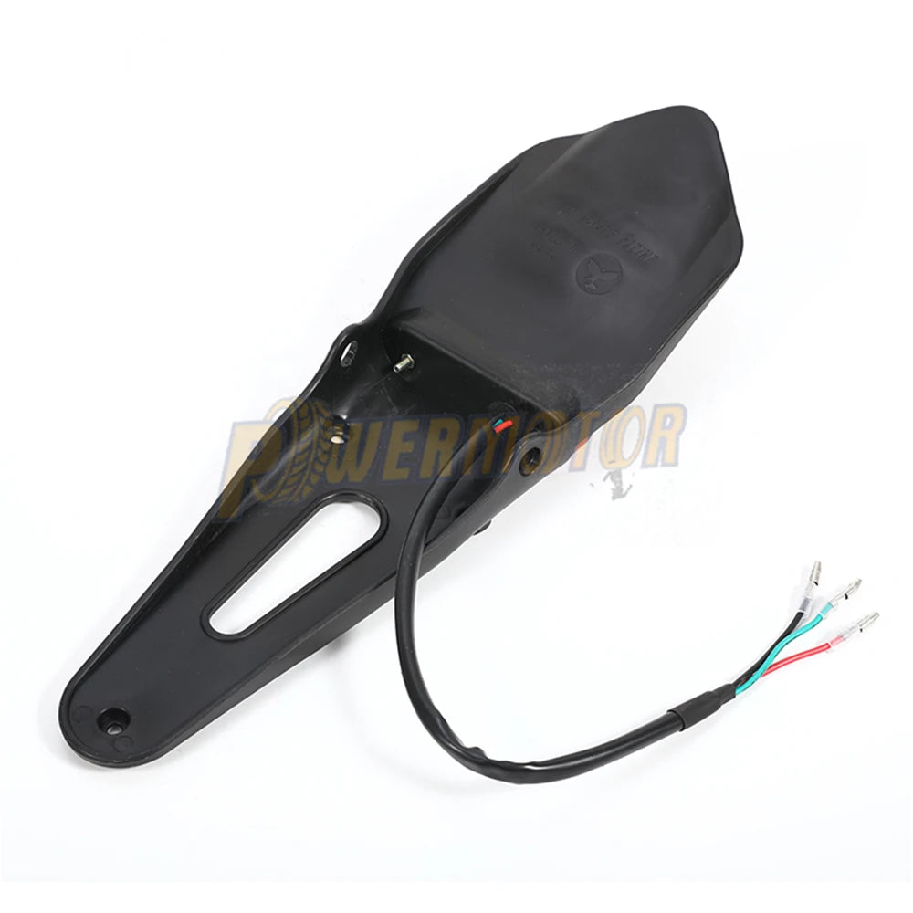 Motorcycle Rear Fender Tail Light 12V LED Brake Stop License Plate Lamp for Dirt Bike Supermoto