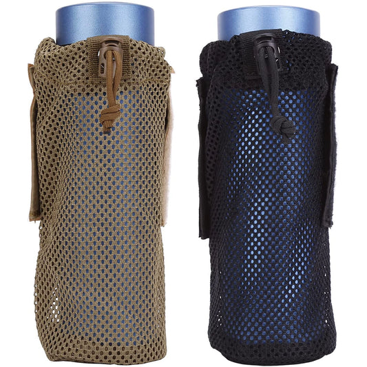 Tactical Molle Water Bottle Pouch Outdoor Mesh Holder Bag Hiking Cycle Backpack