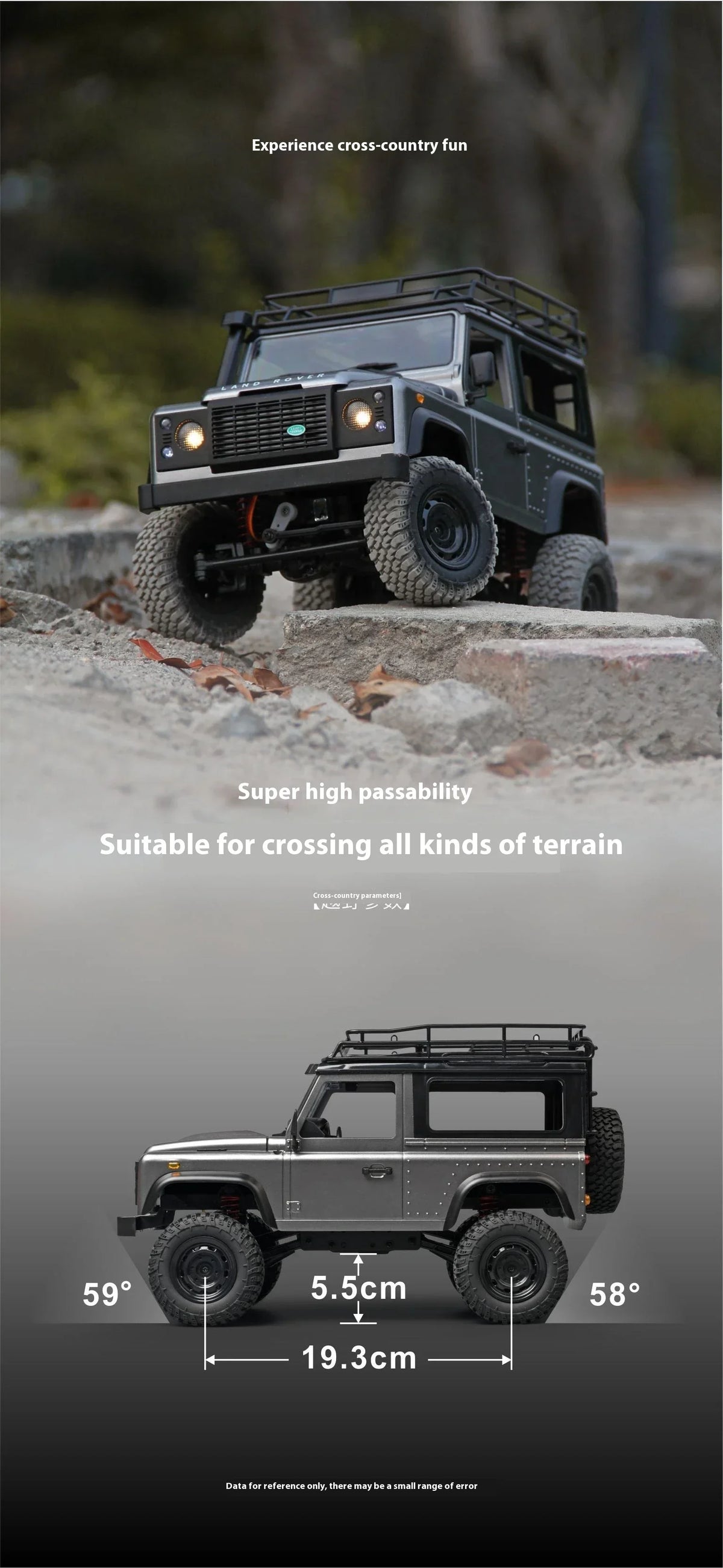 MN99S/MN98 1:12 4WD RC Defender 2.4G RTR Rock Crawler Truck 80m Range 40min
