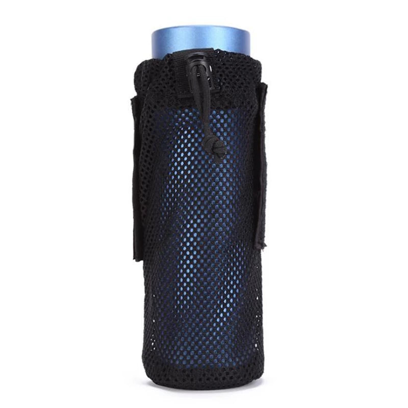 Tactical Molle Water Bottle Pouch Outdoor Mesh Holder Bag Hiking Cycle Backpack