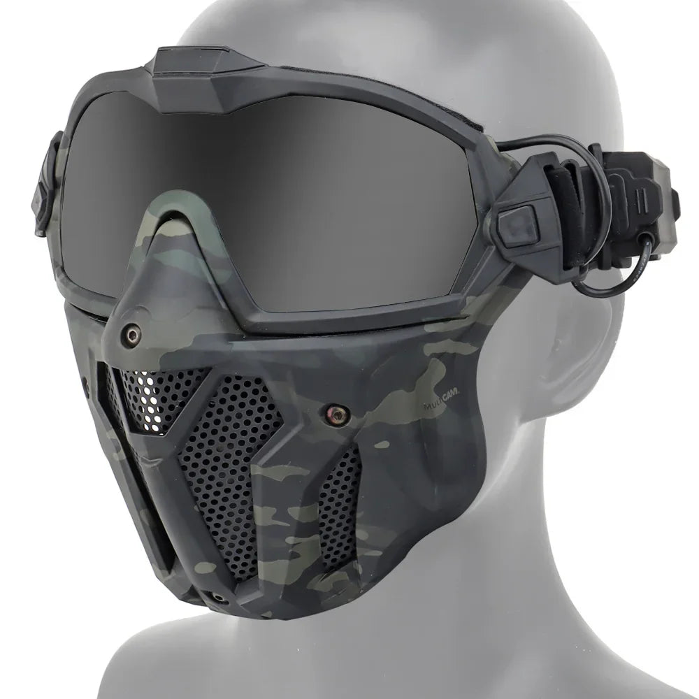 Airsoft Paintball Full Face Mask Protection Anti-Fog with Fan built-in, Cosplay