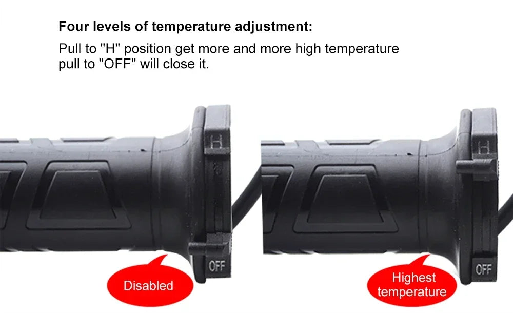 Motorcycle Heated Grips 22mm BMW Universal 12v Comfort adjustable heat levels