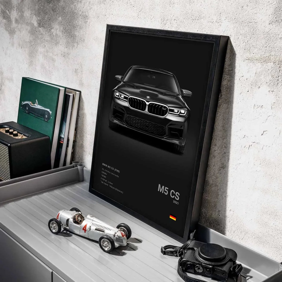 Pop B&W Luxury Car Canvas Poster Mancave Supercar MSport F80 M3 M140 GTR F87 G80