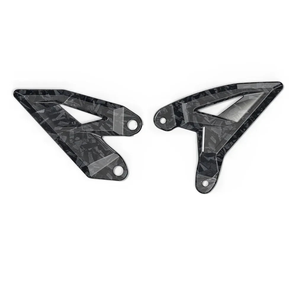 Carbon Fiber Look Foot Peg Heel Guard Protector Set For Kawasaki Ninja400 Z400