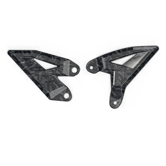 Carbon Fiber Look Foot Peg Heel Guard Protector Set For Kawasaki Ninja400 Z400